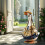 White Goose Yard Decoration Set with Festive Outfits 5