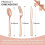Rose Gold Plastic Silverware Set 180 pcs (60 Forks 60 2