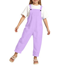 Peto para niñas, mono informal sin mangas, pantalones harem, monos de color liso, lindos pantalones con tirantes para niños de 8 a 9 años.