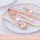 Rose Gold Plastic Silverware Set 180 pcs (60 Forks 60 3
