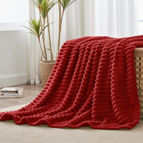300 g/m² gestreifte Fleecedecke, 152 x 203 cm 1