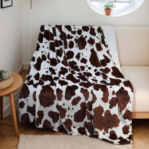 Coperta soffice con stampa mucca 5060 pollici
