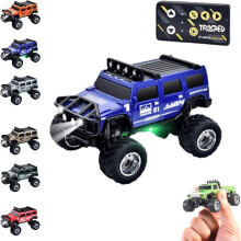 Mini RC terénní vůz v měřítku 1:64 s LED světly a duálním ovládáním - dokonalá hračka pro vnitřní i venkovní dobrodružství