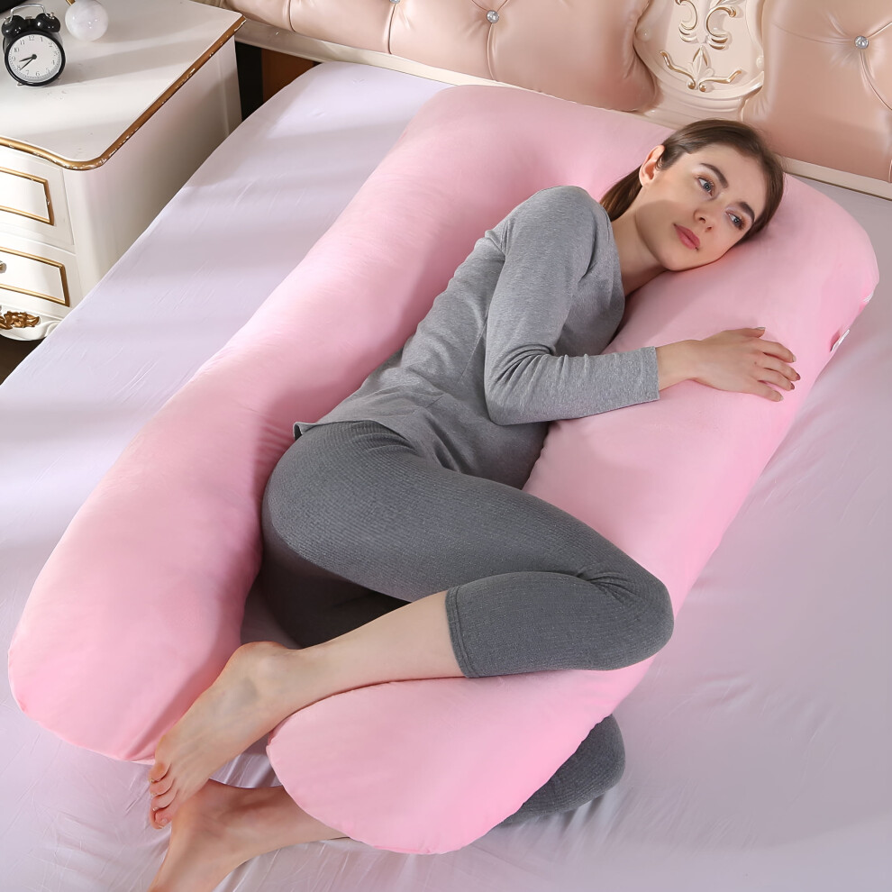 Pregnancy Pillow, U-Shaped Full Body Maternity Pillow for Side Sleepers, Support for Back, Hip, Belly, Legs for Pregnant Women