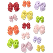 Lot de 14 aimants pour réfrigérateur, jolis aimants colorés pour le frigo, le tableau blanc et le casier, aimants en résine en forme de nœud