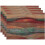 Set de 4 sets de table à rayures turquoise (12 x 18 pouces) 1