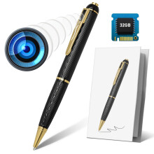 Portable 1080P Pen Camera Recorder with 64GB, USB 2.0, 3Hr Battery, 5 Pens & Tools — Compatible with PC/Phone