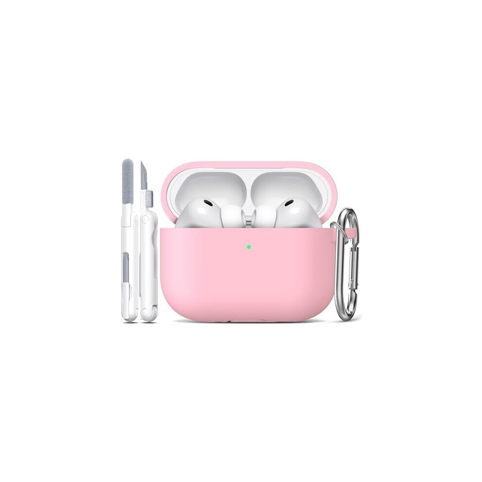 Soft Silicone Case For Airpods Pro 3 (2025, Usb-C), Â Includes Cleaning Kit & Keychain, Compatible With Airpods Pro 3Rd Gen Pink 9496895914866