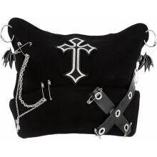 Damen-Strickmütze im Y2K-Gothic-Stil mit Katzenohren – Winterwarme Punk-Emo-Grunge-Mütze, perfekt für Gothic-Streetwear und Halloween-Styling (1