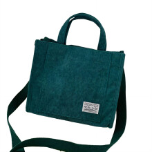 Sac messager GASTROPOD pour femme, sac cabas en velours côtelé, sac bandoulière, sac à main, sac cabas en toile vert