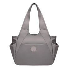Ediodpoh Damen-Schultertasche, geräumige Nylon-Tragetasche, stilvolle Freizeithandtasche für den Alltag, Grau