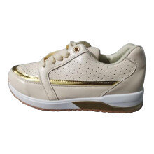 Losse damessportschoenen, casual, dikke zool, lage sportsneaker met veters in bijpassende kleur voor jonge dames, maat US: 9 (42)
