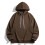Moletom masculino casual liso com capuz e modelagem ampla. 1