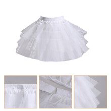 1 Stück Lolita-Unterrock, Tutu-Kleid, Petticoat, Krinoline-Unterrock (Weiß)