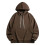 Moletom masculino casual liso com capuz e modelagem ampla. 2