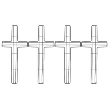 Lihe4pcs DIY Kreuzförmiger Metallkranzrahmen für Blumengärten