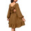 Φορέματα για κορίτσια, μονόχρωμο, μακρυμάνικο, τετράγωνο ντεκολτέ, χωρίς πλάτη, 4
