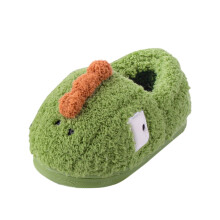 Ediodpoh Cute Autumn/Winter Kids' Slippers – Soft, Lightweight, Warm, Cartoon Animal Design, Green, Size 7, Compatible with Kids' Feet