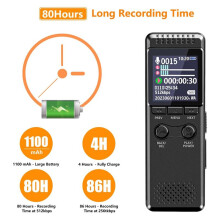 Registratore Vocale Digitale da 32 GB con Capacità di Registrazione di 8000 Ore, Registratore Audio Ad Attivazione Vocale per Conferenze/Conferenze