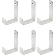 6 Pack Heavy Duty Steel Essential Style Wall Hooks for Indoors & Outdoors (Brushed Nickel),Hand Tools Kits