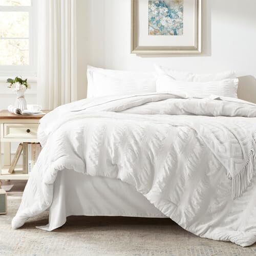 Olijfgroene seersucker dekbedset, queensize, 7-delig 1
