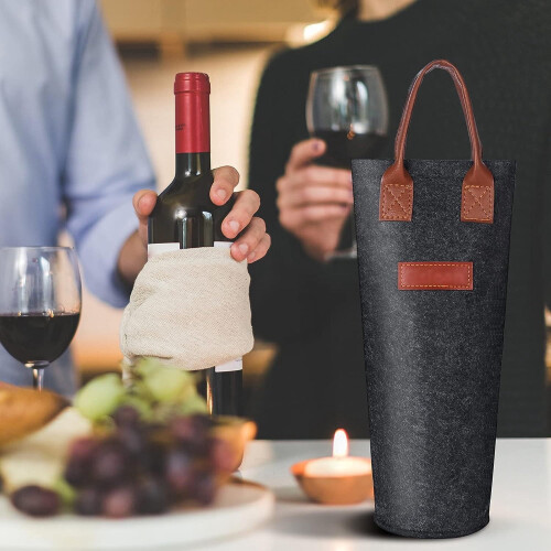 Sac isotherme pour une bouteille de vin – Noir 1