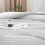 Comforter Set, Lightweight Solid Bedding Comforter Set, Fluffy Down Alternative Bed Set, Light Grey, King 6