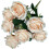 Rose artificiali in seta sintetica, 9 teste, arancioni, 8 luci 1