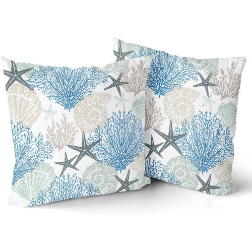 Fețe de pernă decorative Coastal Throw, 20x20inch, set de 2