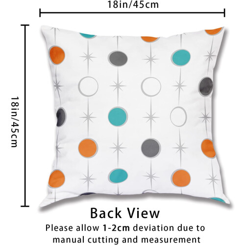 Fodere per cuscini in misto cotone stile Mid-Century, set da 4 pezzi, 45x45 cm 2