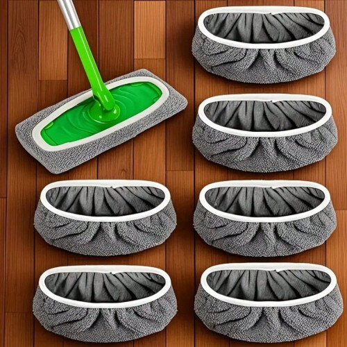 Lot de 12 lingettes de nettoyage en microfibre avec bord élastique