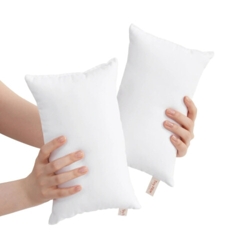 2-Pack Microfiber Travel Pillows, Soft & Machine Washable, Neck/Back Support, Compact for Car/Office/Naps, Includes 2 Pillowcases 1