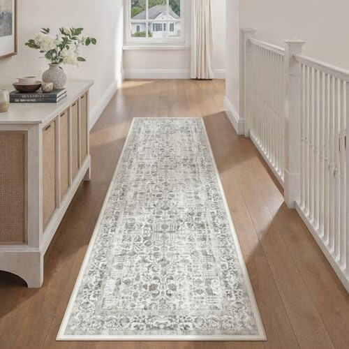 Χαλί Black2x7Runner – Πλενόμενο στο πλυντήριο, αντιολισθητικό, vintage με φθαρμένα 2
