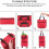 Chariot de courses pliable GASTROPOD à roulettes, rouge 2