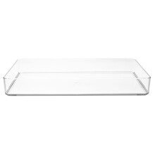Plateau de rangement en PET pour tiroir, idéal pour les ustensiles de cuisine et la papeterie.