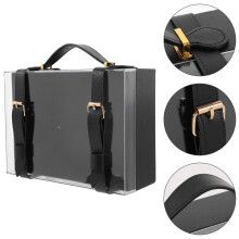 Prachtige acryl geschenkdoos voor het inpakken van koffers, verjaardagen, draagbare geschenkverpakking met handvat (1 set)