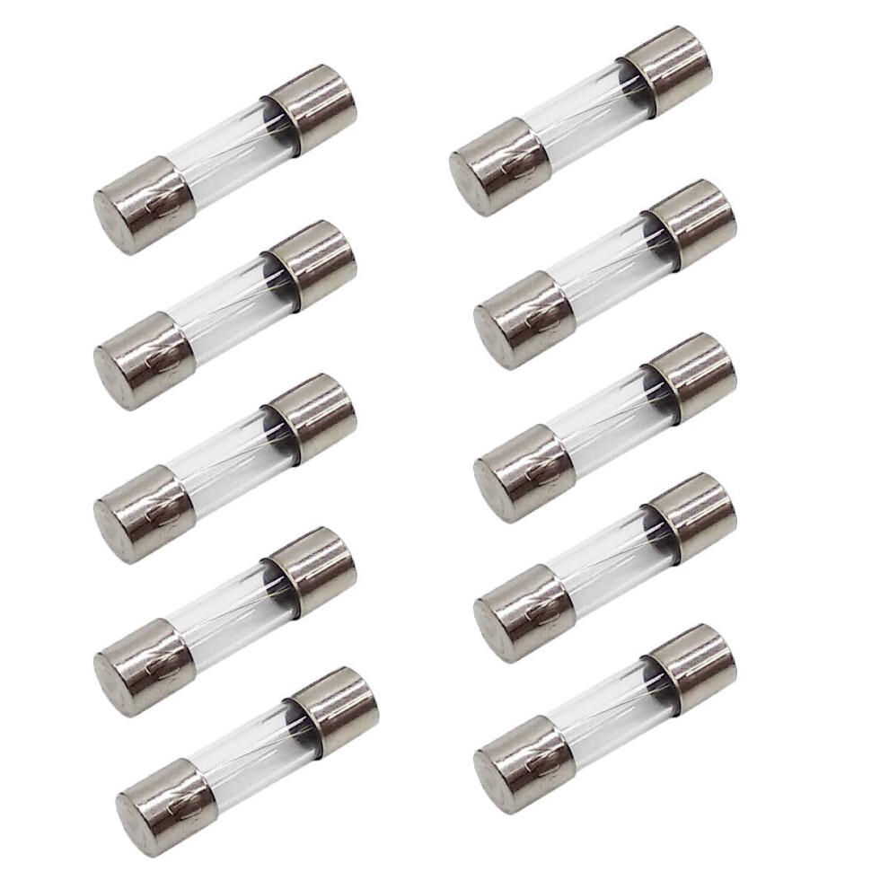 10Pcs 1A Fast Blow Fuse 1 Amp F1al Fast Acting Fuse 250V Glass Fuse 5X20mm 9450273721446