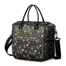 Isolierte Lunchtasche mit Blumenmuster für Damen – Auslaufsicher, großes Fassungsvermögen für Arbeit, Strand, Reisen, Picknick und Camping