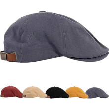 Berretto vintage in stile streetwear, berretto piatto regolabile, berretto da strillone unisex, adatto a tutte le stagioni.