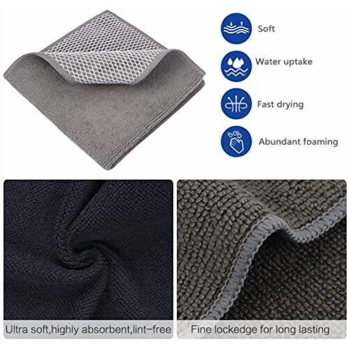 Chiffons à vaisselle en microfibre 30 x 30 cm (lot de 5) 2