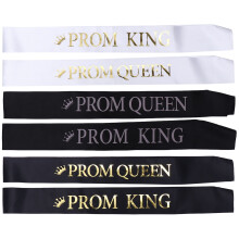 WHAMVOX6 kpl prom king queen valmistujaisjuhlatarvikkeiden olkahihna miehille ja naisille satunnainen tyyli ja väri