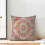 Fodere per cuscini Boho 18x18, set da 2, lino arancione, design etnico – Arredamento rustico e per esterni 2