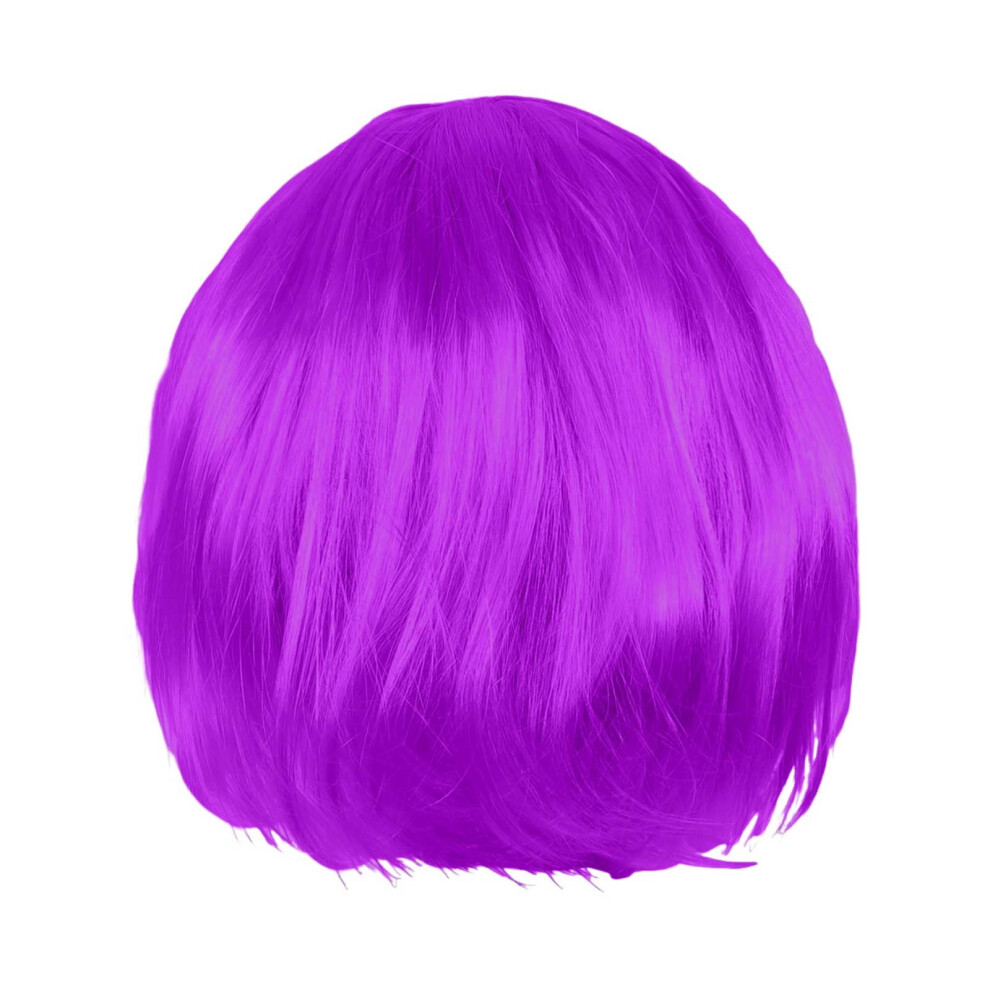 Unisex Ladies Human Hair Wig Short 30Cm Carnival Party Decoration Natural Looking Synthetic Hairpiece For Women