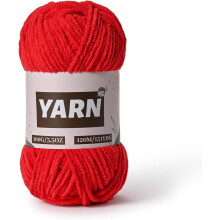 100g Plys Chenille Chunky Hæklegarn - Babygarn til Hækling Blødt - Fløjlsgarn Strikning til Tæpper Håndværk - Fluffy Amigurumi Garn