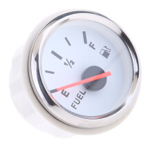 Indicator de nivel de combustibil impermeabil pentru barcă, indicator de nivel al rezervorului de combustibil marin, 52 mm, alb