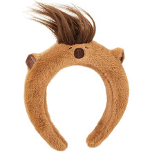 Diadema de capibara adorable: diadema con forma de capibara de dibujos animados para adolescentes, diadema de felpa para adultos, ideal para