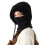 Gorro de tricô feminino 3 em 1 com cachecol de lã e máscara. 5