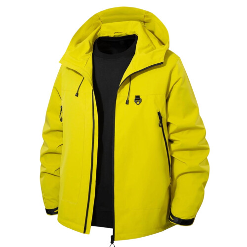 Kukoosong Ανδρικό Μπουφάν Softshell με Κουκούλα, Αδιάβροχο, Ελαφρύ Αντιανεμικό, 1