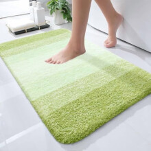 Tapete de banho em microfibra verde claro, 60 x 40 cm (24 x 16 polegadas)