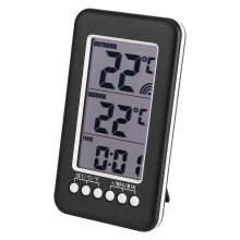 Digital Indoor/Outdoor Thermometer W/ Wireless Sensor, LCD Display, Temp Clock, / Degrees Celsius
